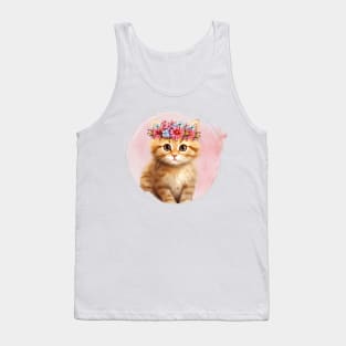 Baby Animal with Floral Crown Tank Top